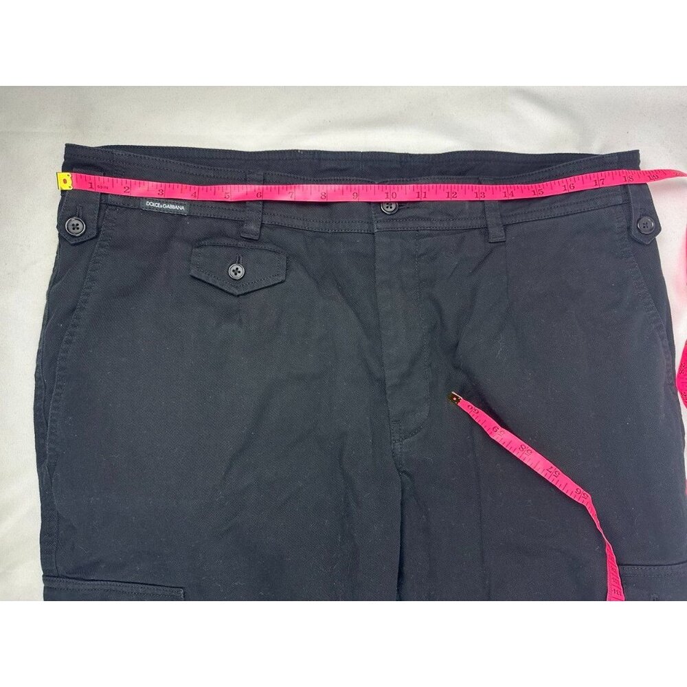 DOLCE & GABBANA Cropped Logo-print Twill Cargo Pants Size 54 $1229 - Picture 14 of 16